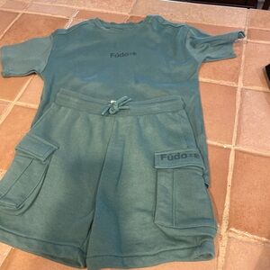 Kids' Short set in pale Teal